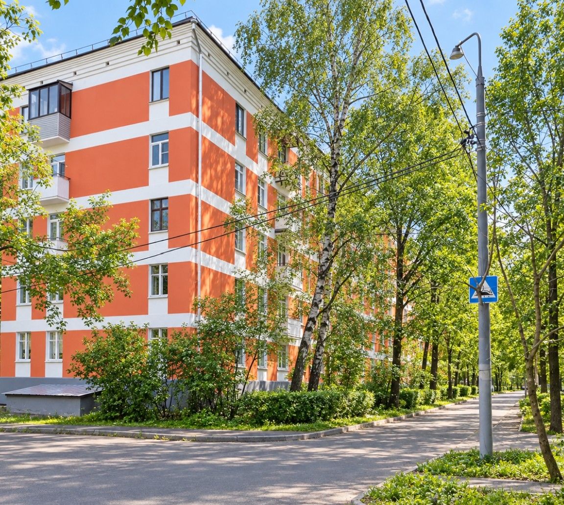 фасад дома, здание по адресу г Москва, ул Строителей, д 13 к 1